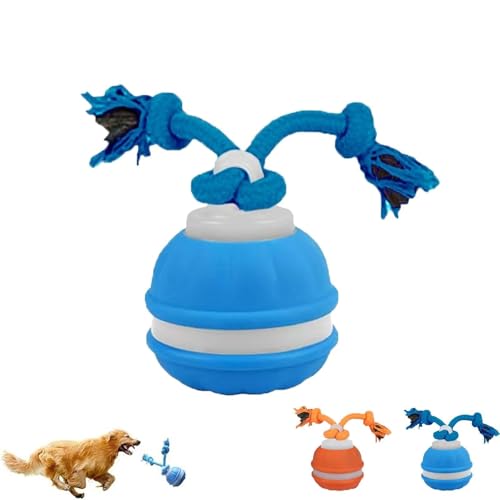 Yobensun Rolling Dog Toy, Automatic Dog Walker Interactive Indestructible Waggle Ball Toy, Interactive Ball with Motion Activati