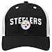 NFL Kids Youth 8-20 Official Primary Logo Wordmark Pre-Curved Mesh Trucker Snapback Hat Cap - One Size (US, Alpha, One Size, Pittsburgh Steelers - Black, Pittsburgh Steelers)