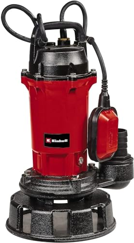 Einhell Pompe d’évacuation pour eaux chargées GE-DP 900 Cut (900 W, Débit Max 16 000 L/h, hauteur refoulement max. 11,5 m, immersion max. 7 m)