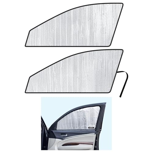 Side Window Front Seat Reflective Sunshade Custom Fit for 2014 2015 2016 2017 2018 2019 2020 2021 Acura MDX SUV, Base, Sport, Hybrid, A-Spec, UV Sun Protection Accessories (Set of 2)