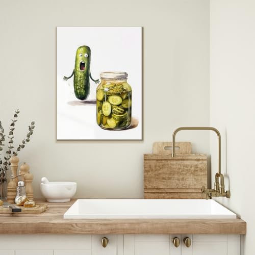 Vert olive concombre cornichon image Dazzlewall au cadre élégant - 4