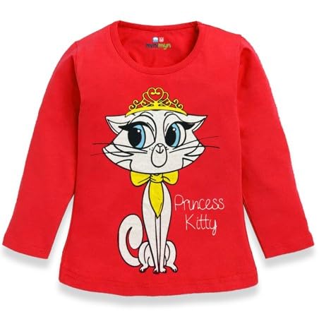 Berry Joy Kids Girls Full Sleeves Regular Fit Cotton T-Shirt - Pack of 3 | Full Sleeves Tshirt for Girls 3-6 Months (3026) - Image 4 thumbnail
