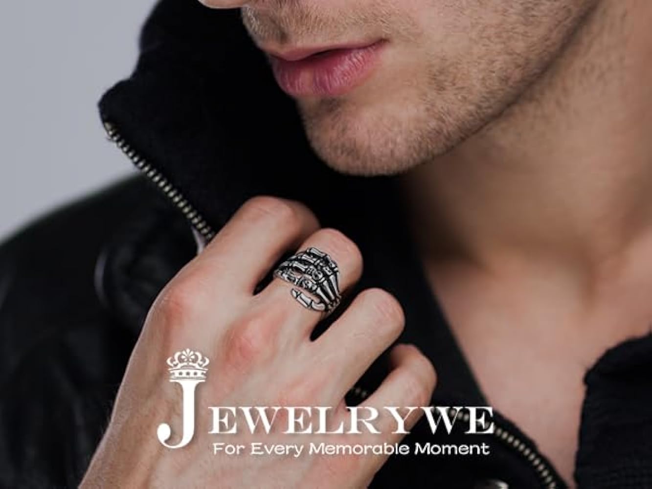 Amazon | [JEWELRYWE] 指輪 メンズ ステンレス リング スカル