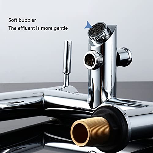Robinet cuivre double trou JCAKES mélangeur haut de gamme chrome brillant pour baignoire