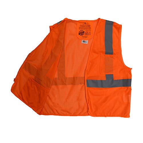 Radians Sv25-2Zom-Xl Economy Class 2 Fire Retardant Vest With Zipper Closure, X-Large, Orange #TOP4