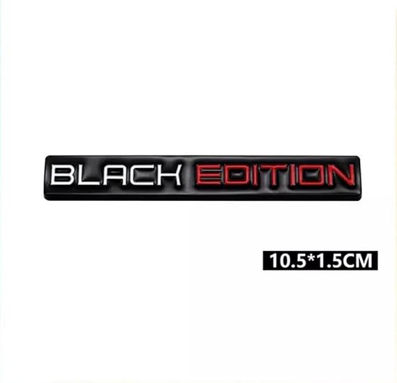 3D Black Edition Logo Car Emblem Badge Sticker Black