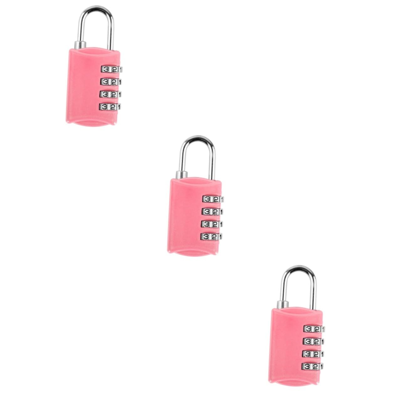 Uonlytech Lucchetto Con Password Per Bagagli 3 Pezzi Facile Da Usare Con 4 Combinazioni Di Sicurezza Per I Viaggi