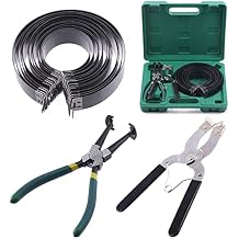 Keadic 16 Pcs Automotive Engine Piston Ring Compressor Tool Set Contains Compressor Pliers, Piston Installer Pliers and 2.4" to 5.7" 14 Bands Compression Ratchet for Auto Car Truck Engine
