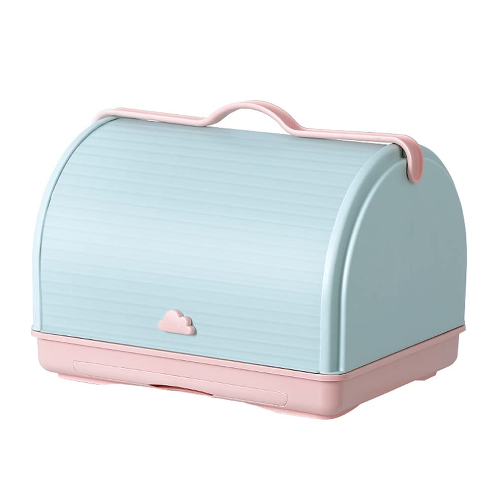Boîte de Rangement pour Biberons Couvercle Étanche, Plateau Égouttoir Amovible en Plastique, Organiseur de Vaisselle Cuisine Bébé