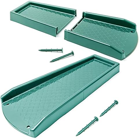 HomeBuddy 2 Pack Rain Gutter Downspout Extension - Recycled Plastic Water Drain Gutter Downspout Splash Block, 24 Inches Rain Drain Diverter from Recycled Plastic Gutter Extension - Screws Included Cover