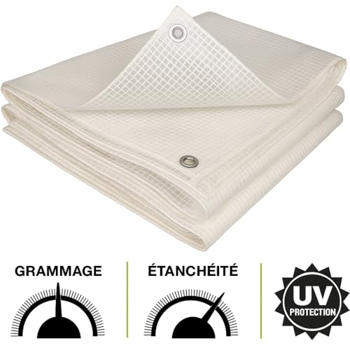 TERRE JARDIN Lona de Protección, Exterior Polietileno 160g/m² - Lona Armada Impermeable, Ultra Resistente Recortable, Anti UV - Ojales de Aluminio - Mobiliario Invernadero Jardín - imagen 2