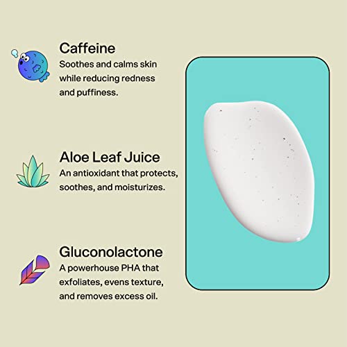 Bubble Skincare Fresh Start Gel Cleanser - Pha + Caffeine For Skin Calming, Texture + Acne Support - Sensitive Skin Friendly Deep Pore Facial Cleanser (50Ml) #TOP3