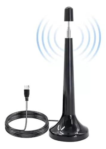 Antena Digital TV Interna Externa Amplificada HDTV 4K UHF | VHF | FM, Resistente A Água, Compatível