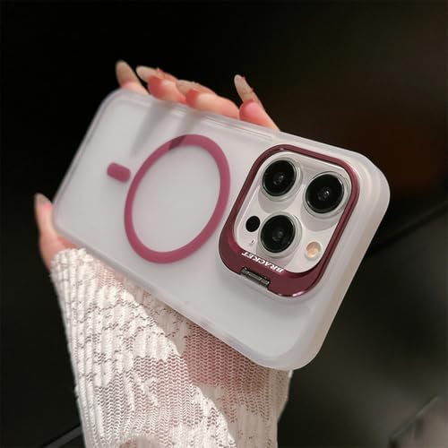 Coque iPhone 15 Pro vin rouge mate style urbain et charge sans fil