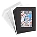 Golden State Art, Pack of 25 8x10 black Picture Mats Mattes with White Core Bevel Cut for 5x7 Photo + Backing + Bags