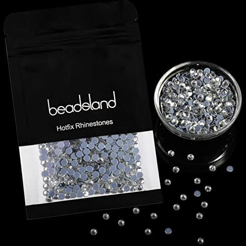 Beadsland Hotfix Rhinestones, 2880pcs Flatback Crystal Rhinestones for Crafts Clothes DIY Decoration, Crystal, SS10, 2.7-2.9mm - 4