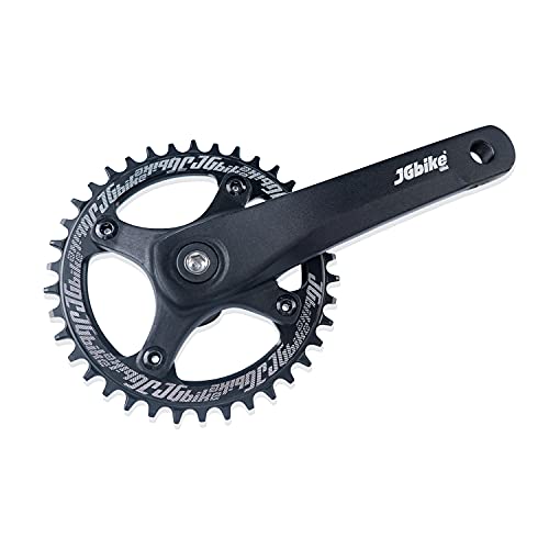 Jgbike Mountain Bike Crankset Square Taper 170Mm 104 Bcd With Round 34T Chainring & Bolts For Mtb Bmx Road Bicyle,Compatible With Shimano,Sram,Fsa, Gaint #TOP4