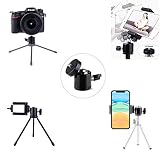 AOQIYUE Uniwersalna obrotowa mini głowica kulowa 1/4 cala (2 sztuki), obracana o 360 stopni podstawa adapter do aparatów DSLR HTC Vive Statywy monopods stojak na światło