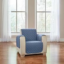 BrylaneHome BH Studio Pet Chair Cover - Blue Smoke Dark Gray