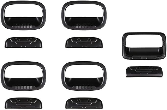 for Suzuki Jimny 4-Door 5-Doors 2023-2026 10Pcs Black ABS Car Exterior Side Door Handle Bowl Tailgate Bowl Cover Trim
