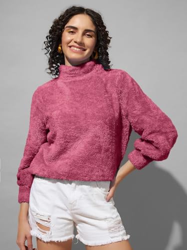 Image of THE DRY STATE Women's Fur Pull Over With High Neck