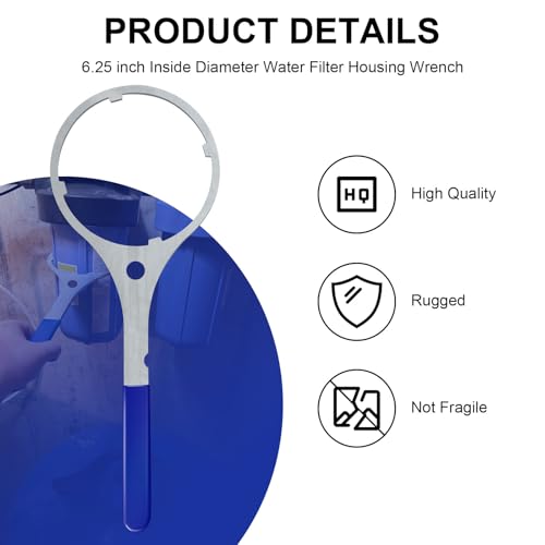 Water Filter Wrench in Use with Rubberized Grip
