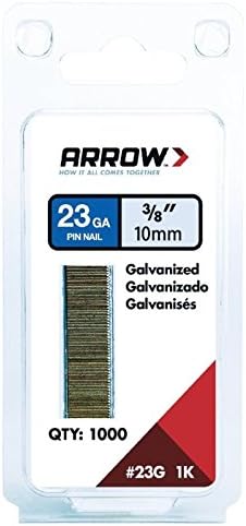 Arrow Fastener 23 Ga. Smooth Shank Straight Strip Pin Nails 3/8 in. L x 0.03 in. Dia. 1,000 pk