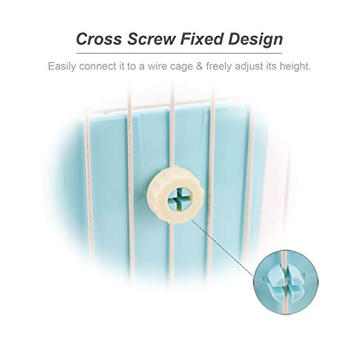 Anself Alimentador de coelho Alimentador de feno Gaiola Animais de estimação Tigela de comida fixa p