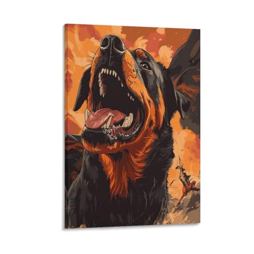 Image sur toile Doberman Premium de finition supérieure pour décoration intérieure chic