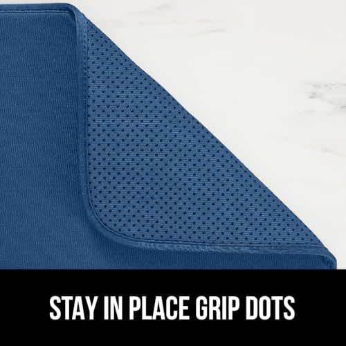 GORILLA GRIP Ultra Water Absorbent Microfiber Dish Drying Mat, 18x32, Quick Dry Thick Mesh, Slip Resistant Pad for Sink Dishes or Under Rack, Kitchen Counter Accessories, Machine Wash, Blue by GORILLA GRIP - Image 4
