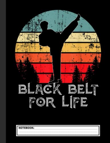 Black belt male vintage Taekwondo TKD Martial Art Notebook: Taekwondo, Karate, Judo Kickboxing Kung Fu Ju Jitsu Notebook ( 100 Lined Pages 6"x 9") â€¦Martial Art Lover /