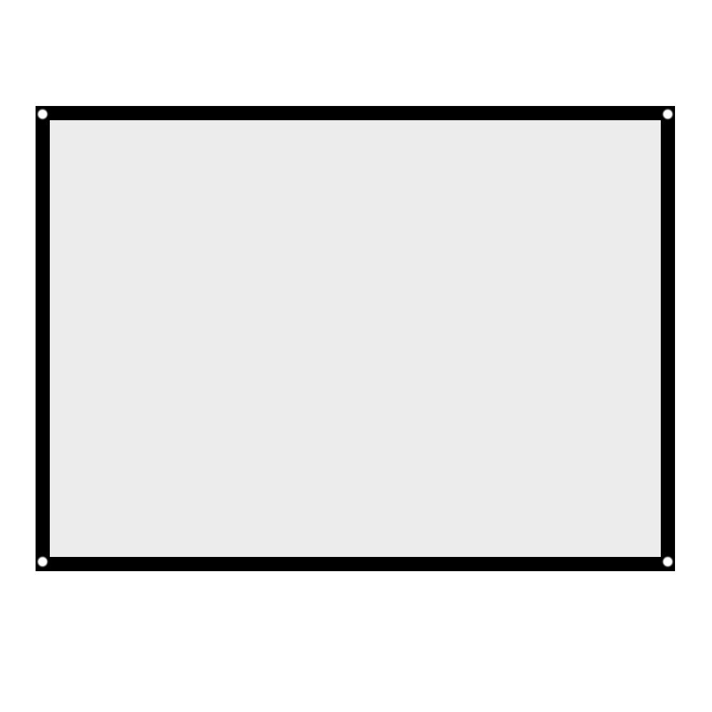 Bewinner Pantalla de Proyección para Proyector 60-100 Pulgadas HD 4:3 Plegable Antiarrugas Portátil Lavable para Cine en Casa y Películas al Aire Libre Montaje en Pared o Techo