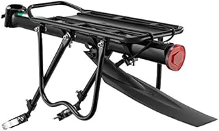 ROCKBROS Bike Pannier Rack Rear Bike Rack Mountain Bike Rack Bicycle Rear Rack Carrier with Reflector Adjustable Bike Luggage Cargo Quick Release Cycling Seatpost Rack Black, 50KG Capacity, 24"-29"