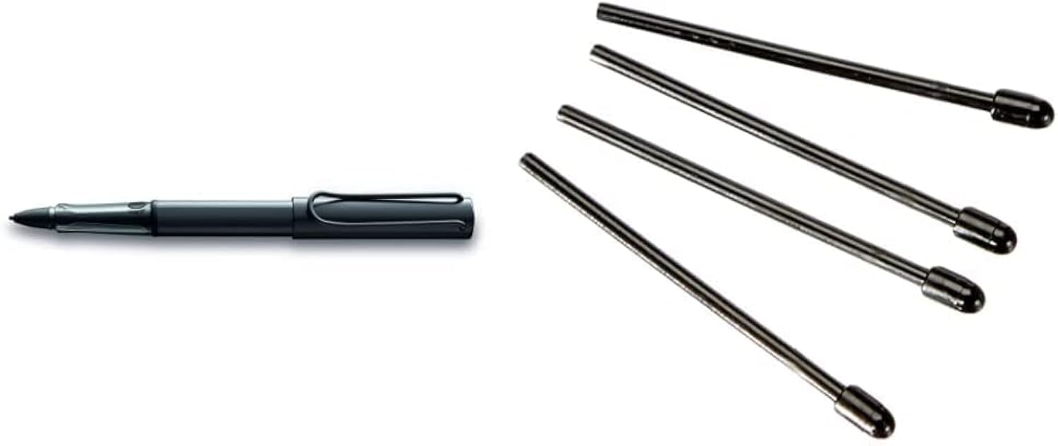 LamyAL-Star EMR Stylus Touch Screen Pen Black Digital Stylus for Tablets, Smartphones and Notebooks with 4 Interchangeable POM Contact Tips, Powerless and Without Batteries