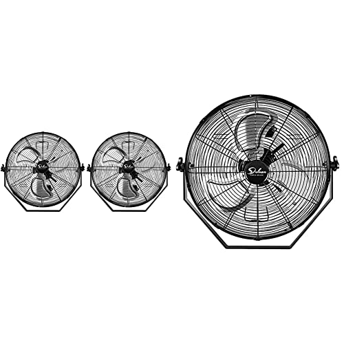 Simple Deluxe 18 Inch Industrial Wall Mount Fan, 3 Speed Commercial Ventilation Metal Fan, Black & Rial Wall Mount Fan, 3 Speed Commercial Ventilation Metal Fan #TOP22