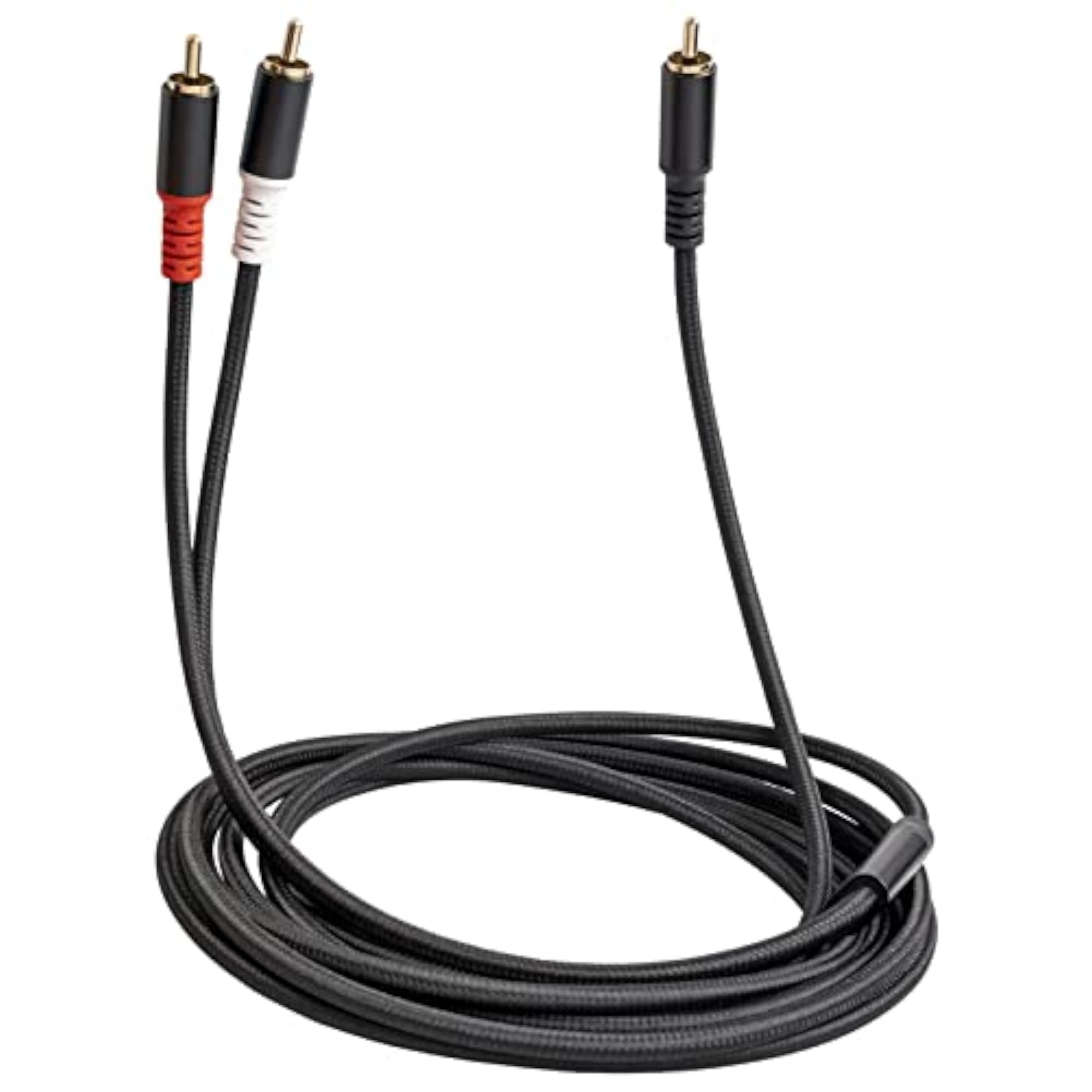 RCA to 2RCA Subwoofer Cable Y Adapter Splitter for Headphone Amplifier, 3m