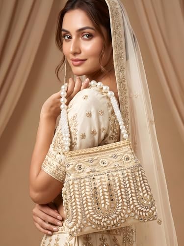 Image of Adiva Potli Handbags For Women | Potli Bags For Ladies For Wedding | Potli Bags For Women | Wedding Bags For Woman | Batwa Potlis Hand Bag | Designer Potli Bag For Ladies For Marriage