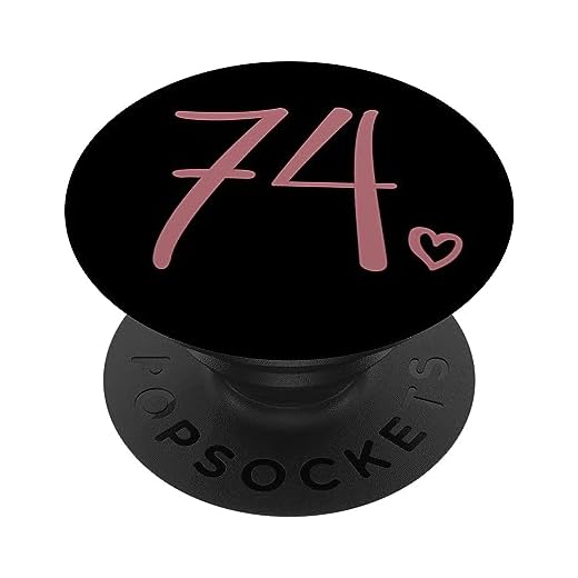 Número 74 Setenta y Cuatro, Para Mujeres 74 Años 74 Cumpleaños PopSockets PopGrip Intercambiable