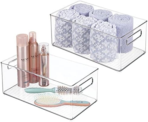 mDesign Deep Plastic Storage Organizer Container Bin, Bath and Sh...