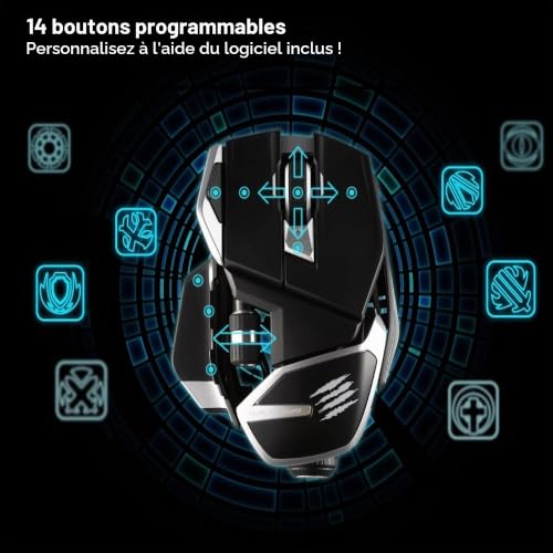 MAD CATZ MR07DHINBL000-0 Souris de Jeu Bluetooth Optique Ergonomique Noir – vue 4