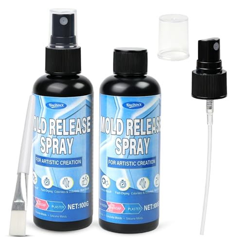 Image of Mold Release Spray, 200ml Silicone Mould Release Spray for Epoxy Resin, Candle Made, Plaster, Plastic, Soap and Various Moulds - Fast Drying, Non-Stick, Easy Demoulding