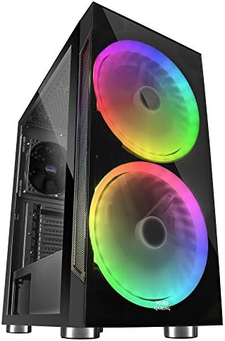 MARSGAMING MCMESHW White Gaming PC Case Micro ATX Total Mesh Design 3x Fans FRGB