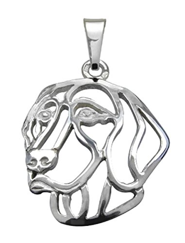 Silver paws - Stribrne tlapky Braque de Weimar Chien Plaqué Rhodium Argent Sterling Pendentif Cover