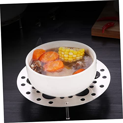 Ciieeo de aço inoxidável cremalheira de vapor de metal suporte para panela rack de vapor panelas de