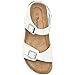 Torotto Kids Girls Boys Sandals with Cork Footbed Adjustable Strap Toddler Casual Slides Sandals Open Toes Flat (878/White,37)