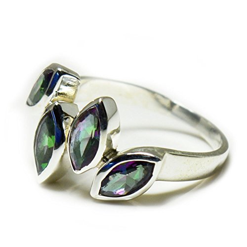 Bague en argent sterling 925 et quartz mystique pour vos soirées