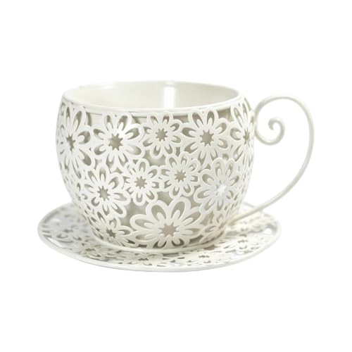 Théière rétro en fer robuste pour éviter les pots de fleurs cassés