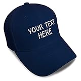 Baseball Cap Custom Personalized Text Acrylic Dad Hats for Men & Women Strap Closure Navy