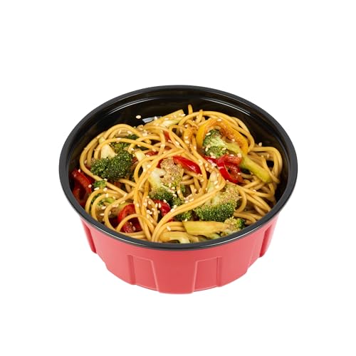 Restaurantware 23 oz Round Red Plastic To Go Box, 200 Pack by Restaurantware - Used condition - Image 8