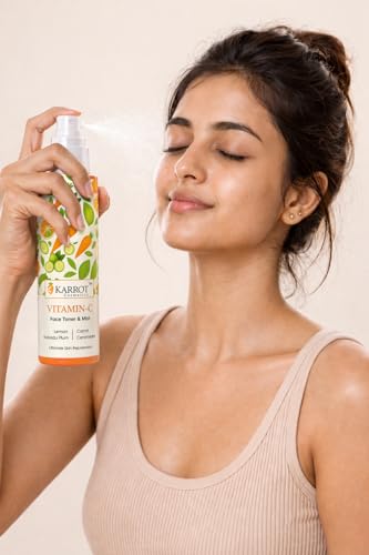 Image of Karrot Vitamin C Face Toner & Mist 100ml for Skin Rejuvenation & Dark Spots - with Kakadu Plum, Ethyl Ascorbic Acid, Niacinamide, Ceramides & Carrot, pH Balanced
